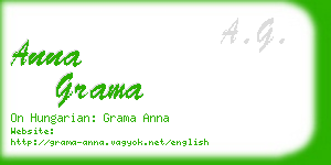 anna grama business card